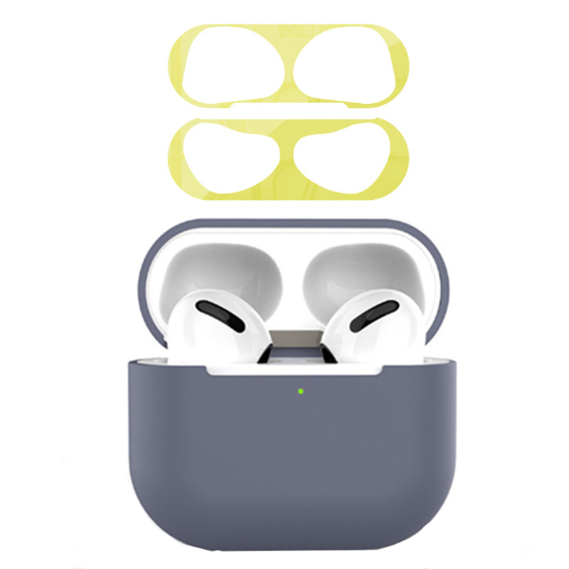 

Für Apple AirPods 3 Earphone Hülle - Lavendelgrau+gold, AirPods 3