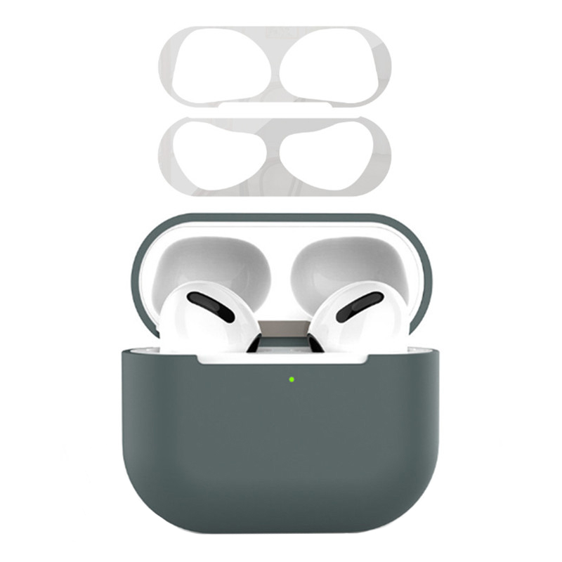 

Für Apple AirPods 3 Earphone Hülle - Mitternachtsgrün+silber, AirPods 3