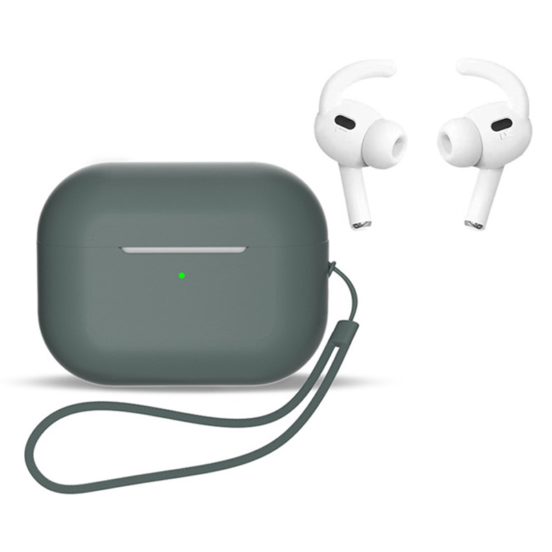 

Für AirPods Pro 2 Ohrhörer Fall Volles Schutz Silikon -stoßdicht Mit Riemen / Ohrenspitze - Mitternacht Grün, AirPods Pro 2