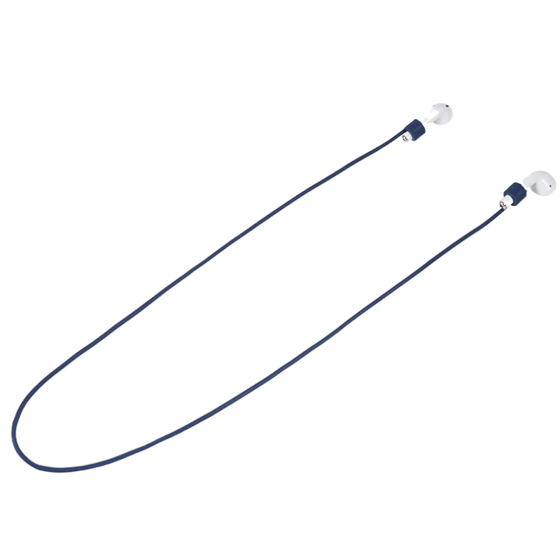 

70 cm Silikonhalsriemen Für Apfel-airpods, Bluetooth Earphone Anti-lanyard-lanyard-seil Für Outdoor-aktivität - Dunkelblau, Apple AirPods with Charging Case (2016)