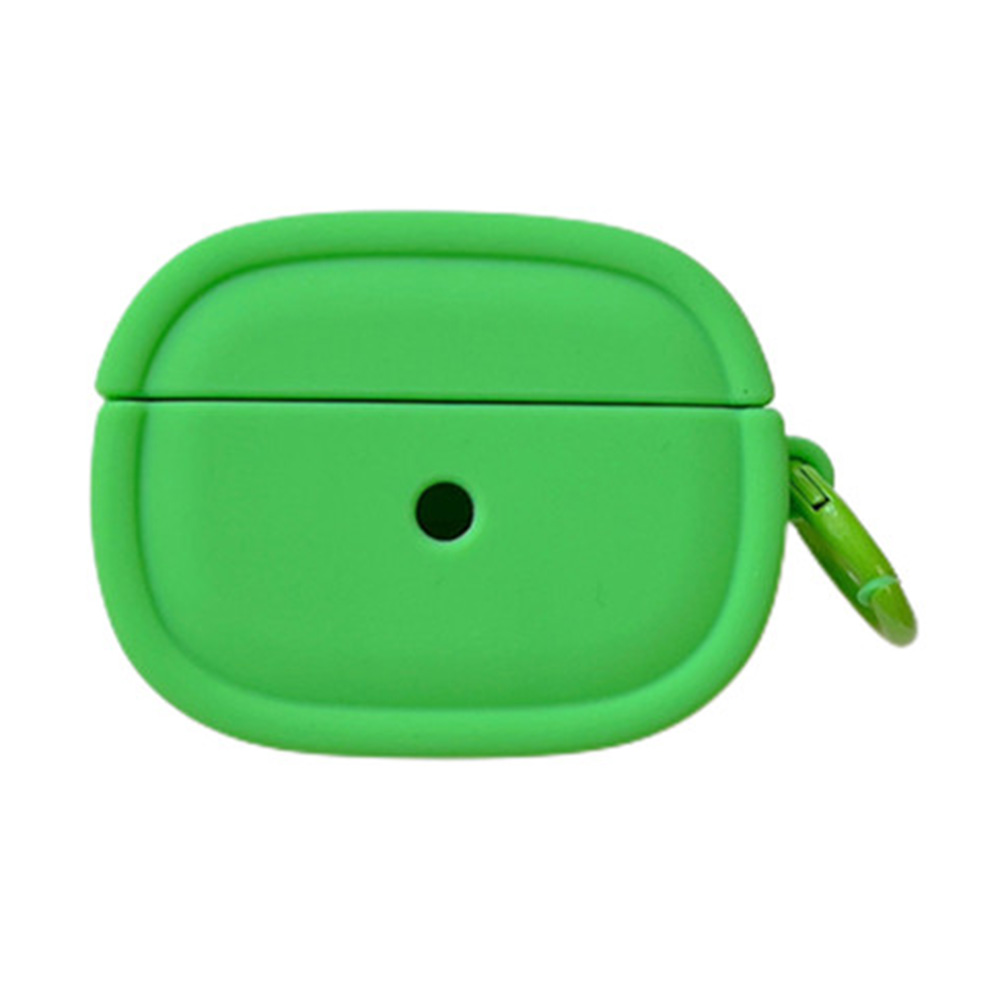

Für Apple AirPods 3 Süßigkeitenfarbe Oval Silikon Hülle Schütze Mit Ringschnalle - Grün, AirPods 3