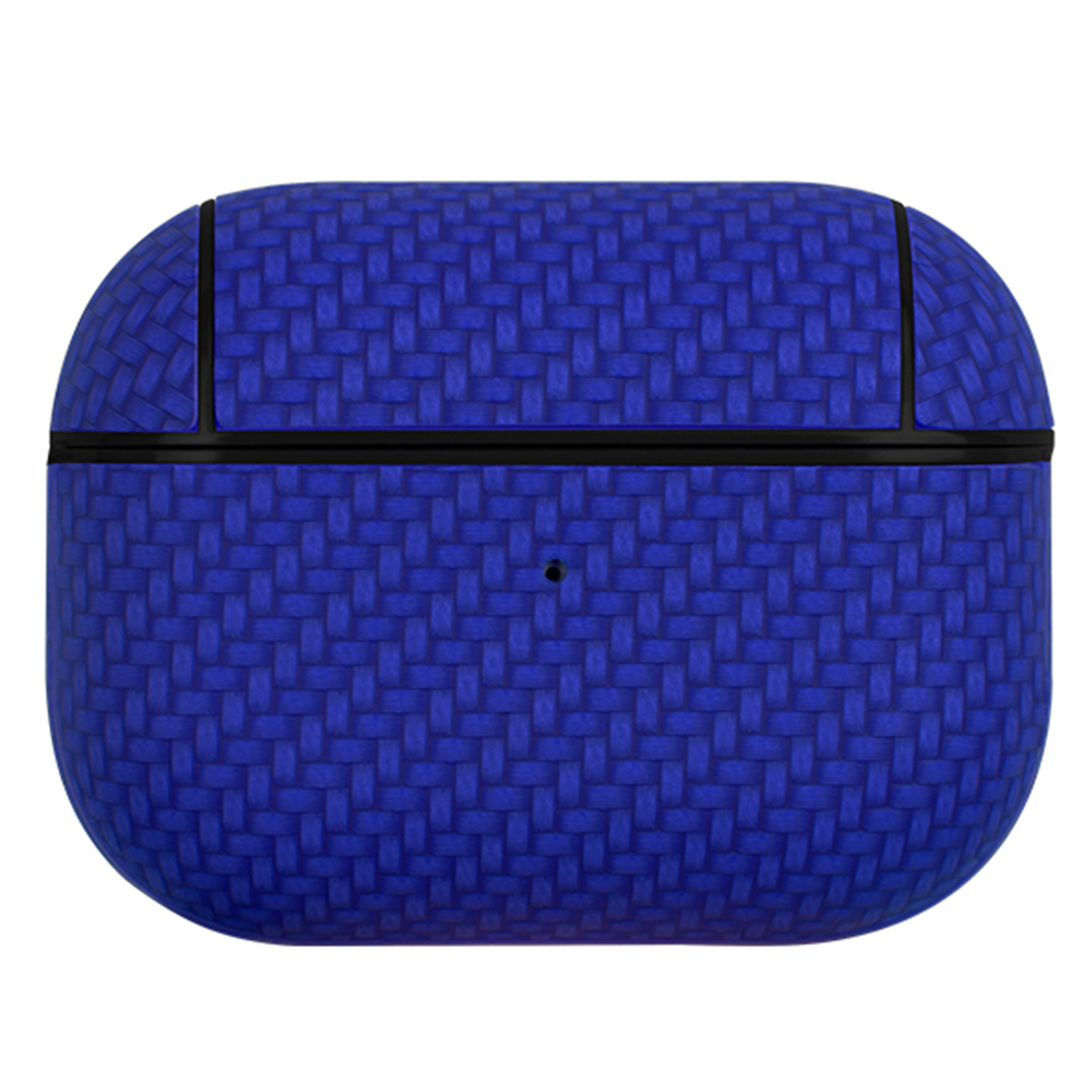 

Für Apple Airpods Pro 2 Earphone Case PU Lederbeschichtete Pc-ohrhörer-anti-drop-abdeckung Mit Carabiner - Blau, AirPods Pro 2