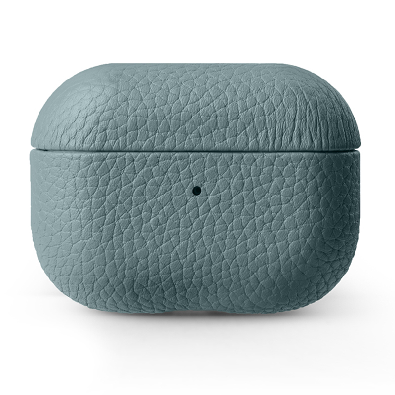 

Melkco Für Apple Airpods Pro 2 Ohrhörer Hülle Echtes Kuhleder Beschichtete PC -schutzhülsenabdeckung - Blau, AirPods Pro 2