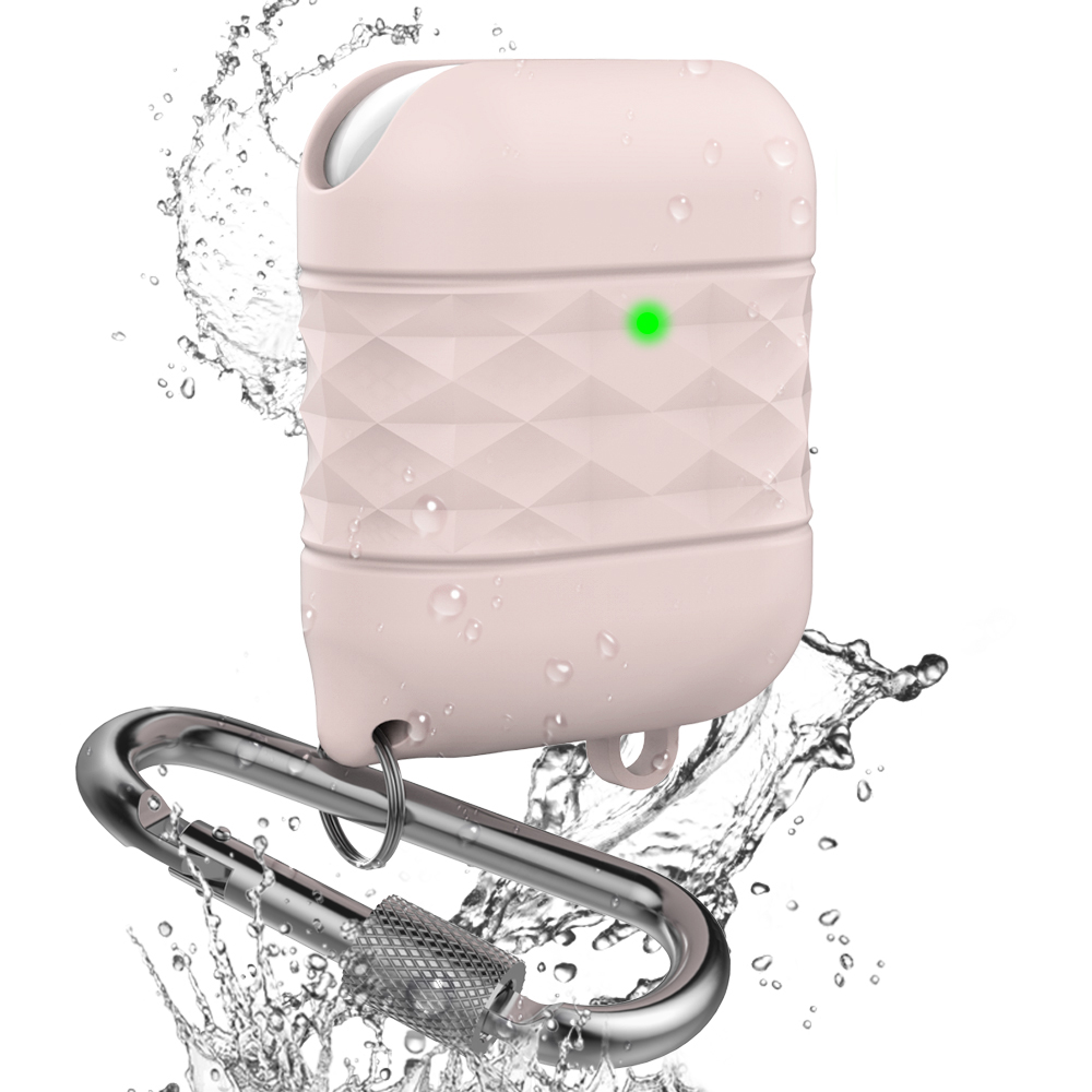 

Ahastyle PT79 Für AirPods 1 / 2 Bluetooth-ohrhörer-anti-drop-abdeckung Anti-splash-silikonhülle - Rosa, Apple AirPods with Wireless Charging Case (2019)