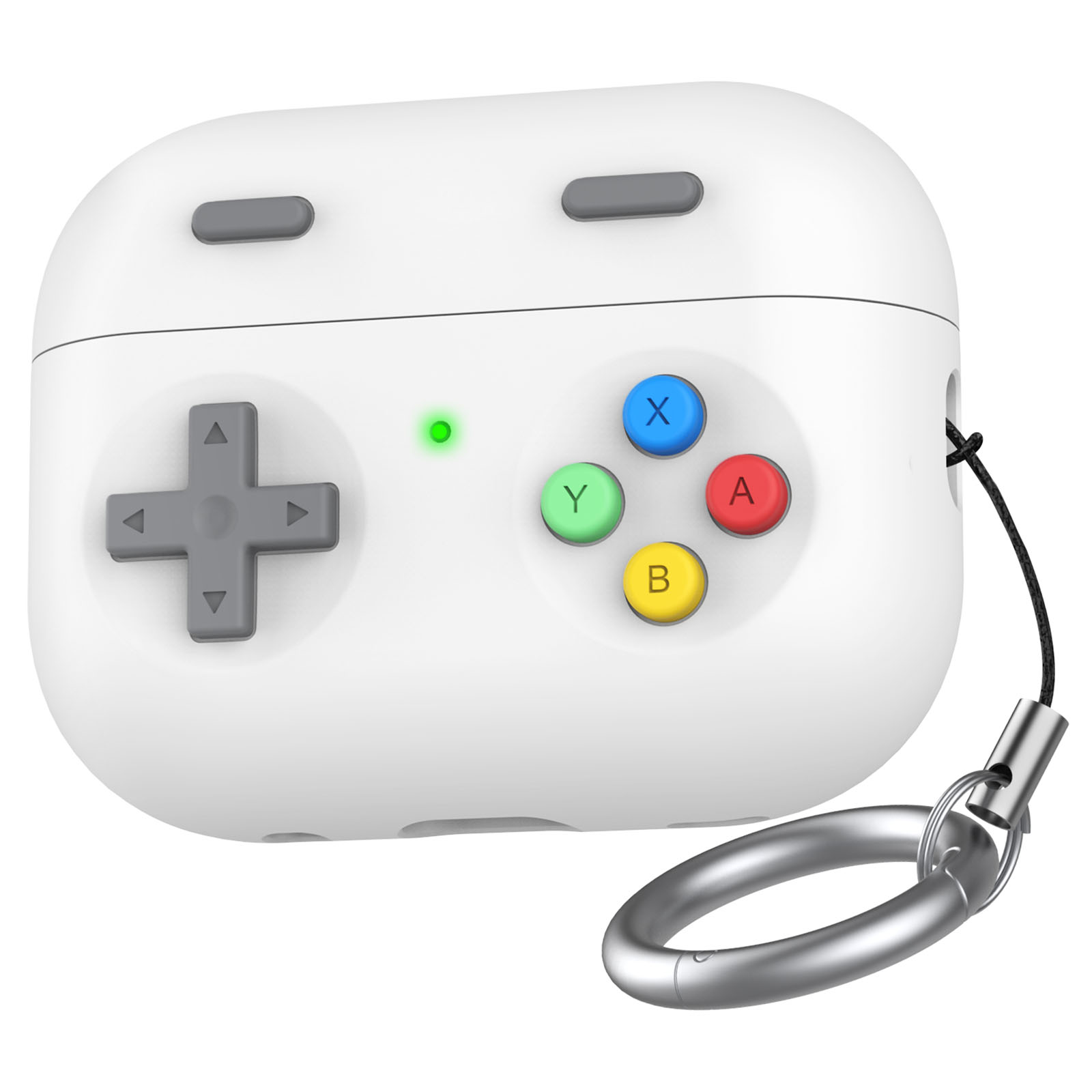 AHASTYLE PT-DD04 For Apple AirPods Pro 2 Game Console Design Split Silicone Protective Cover Earphone Case - White