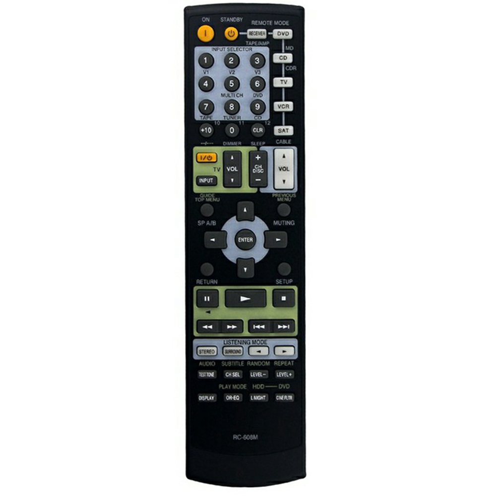 RC-608M For Onkyo Amplifier Player Remote Control 10m Range Battery Powered Replacement Controller