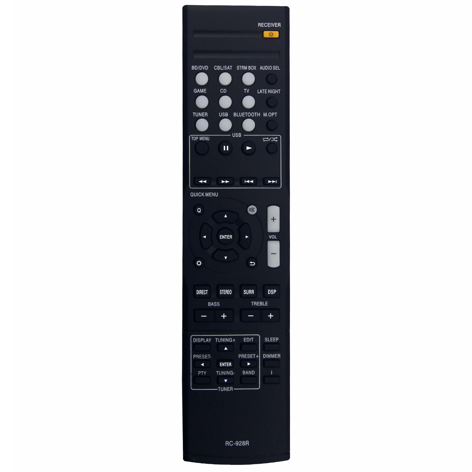 RC-928R For Onkyo AV Receiver Remote Control 10m Range Battery Powered Replacement Infrared Controller