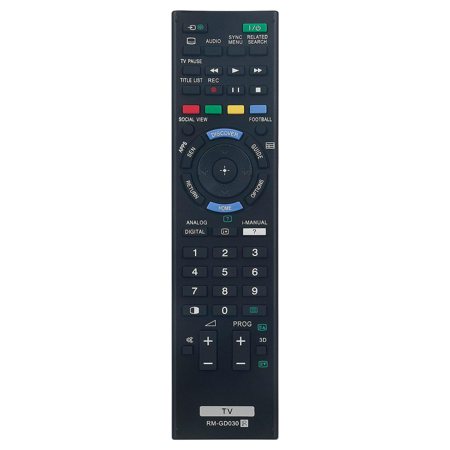 RM-GD030 For Sony TV Remote Control Battery Operated Infrared Replacement Controller