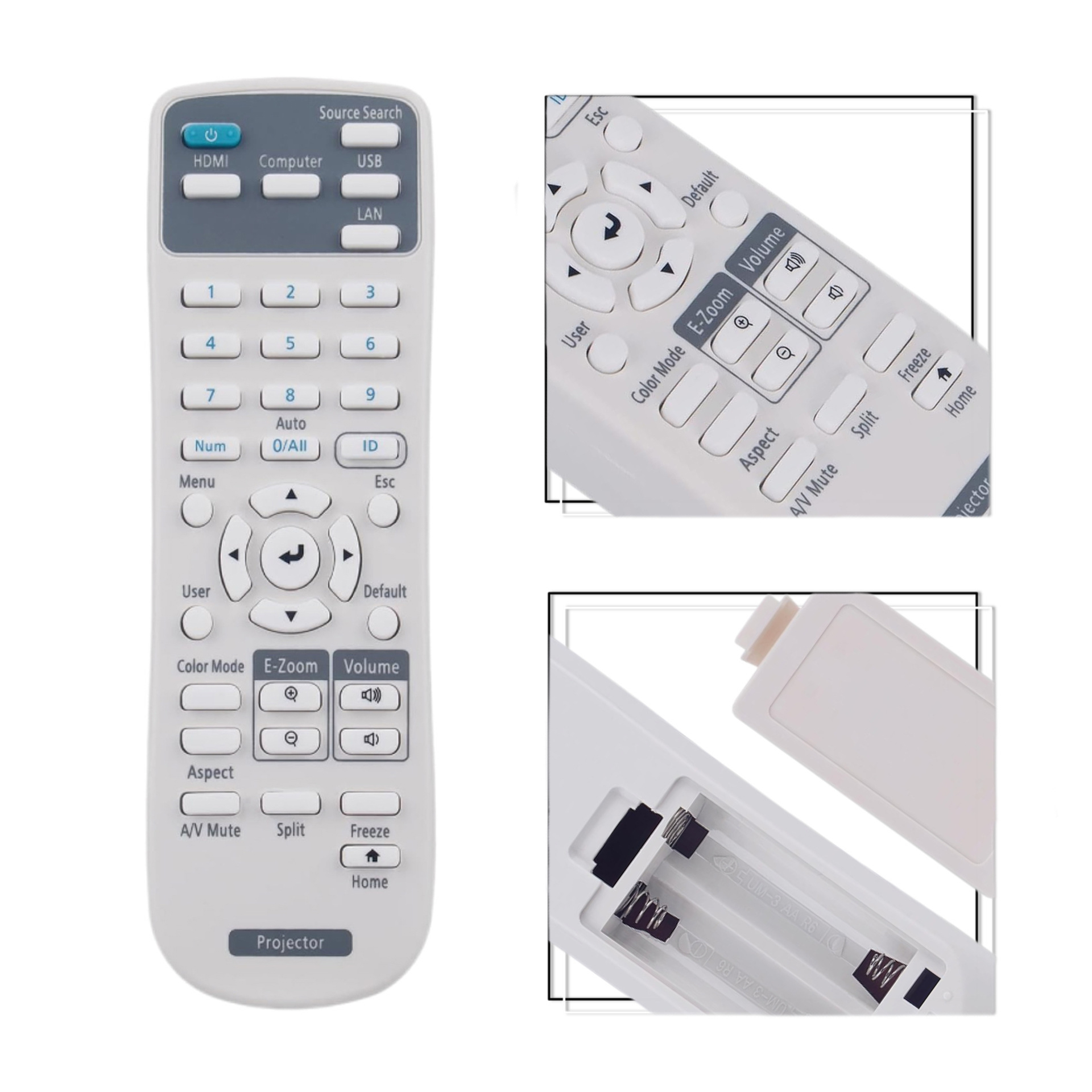 219863500 For Epson Projector Infrared Remote Control Long Range Transmission Universal Replacement