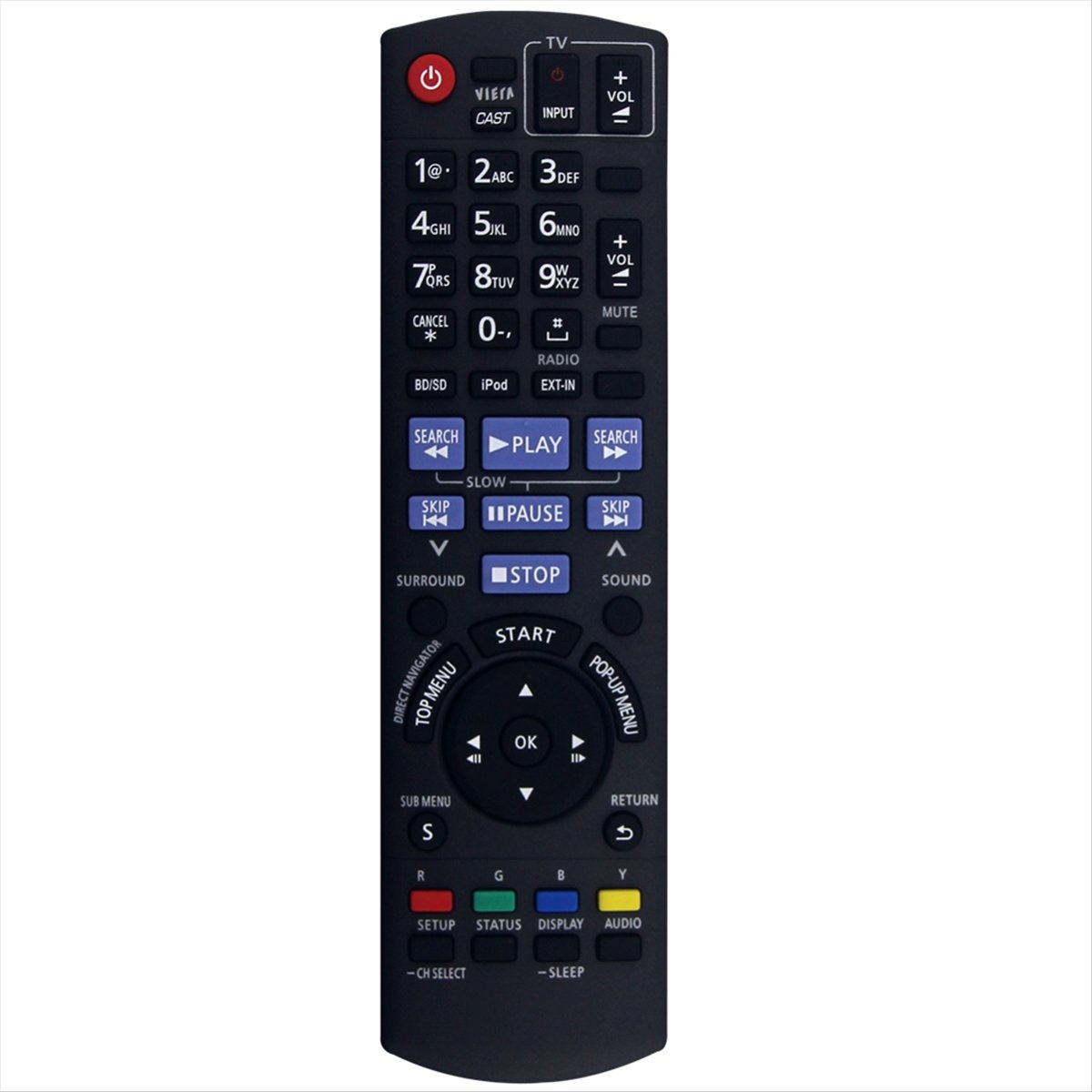N2QAKB000072 For Panasonic Audio Player 10m Range Infrared Remote Control Ergonomic Remote Controller
