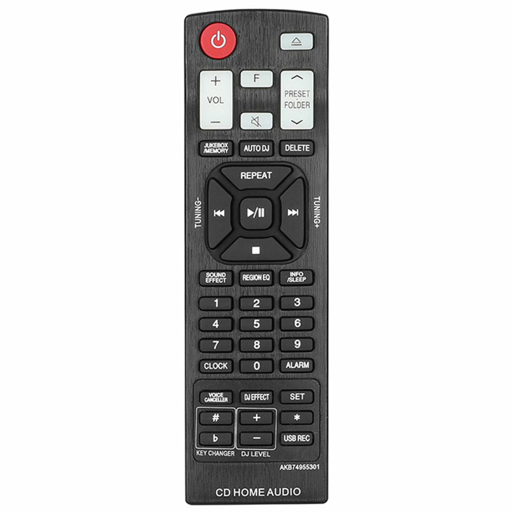 AKB74955301 For LG Audio Player Remote Control Infrared Universal CD Home Audio System Controller - Black