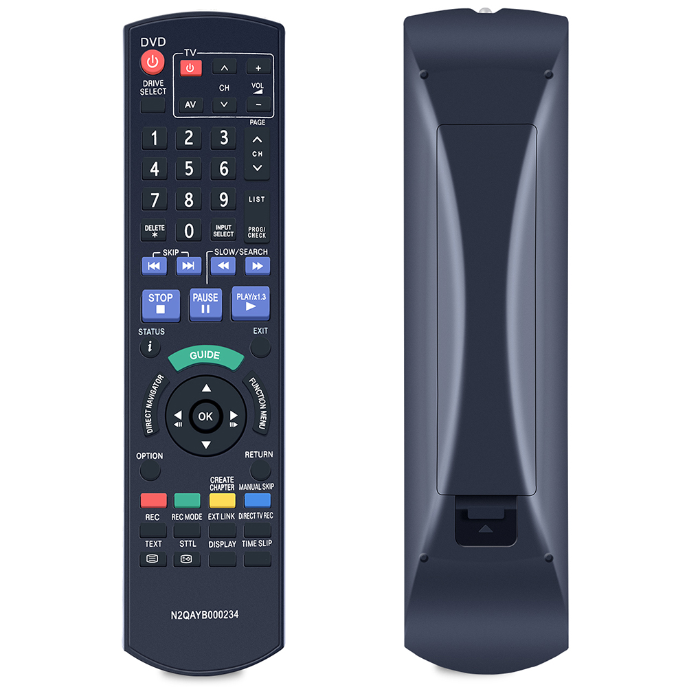 N2QAYB000234 For Panasonic Blu-ray DVD Player Remote Control IR Controller 10m Range - Black