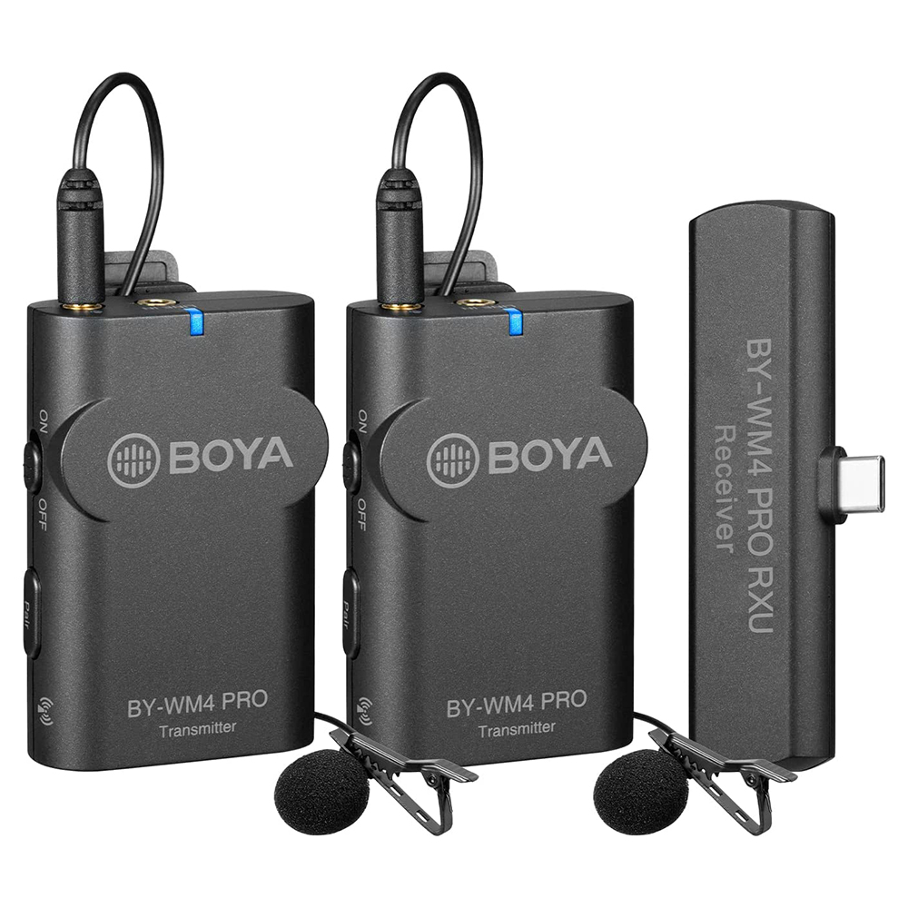 

Boya BY-WM4 Pro K6 Dual Channel 2,4 GHz Wireless Mikrofonsystem Für Android / Typ-c-geräte