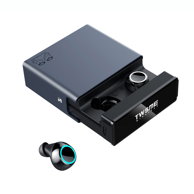 

V7 TWS Wireless 5.0 Mini Support Mobile Power Bank Bluetooth Headset - Dark Blue, iPhone 12 mini