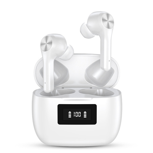 

HD-T9 TWS Беспроводные Bluetooth Наушники Mini Sports Стерео Наушники С Цифровым Дисплеем - Белый, iPhone 12 mini