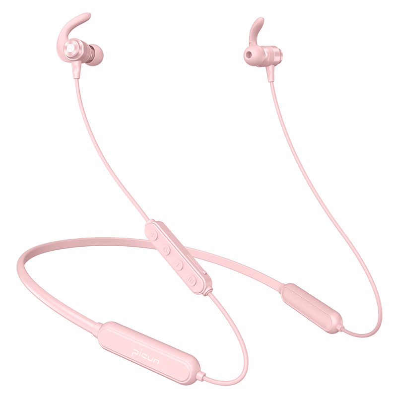 

PICUN H18-X Sports Neck Hanging Bluetooth Headset Neckband Wireless Earphone - Pink, Universal
