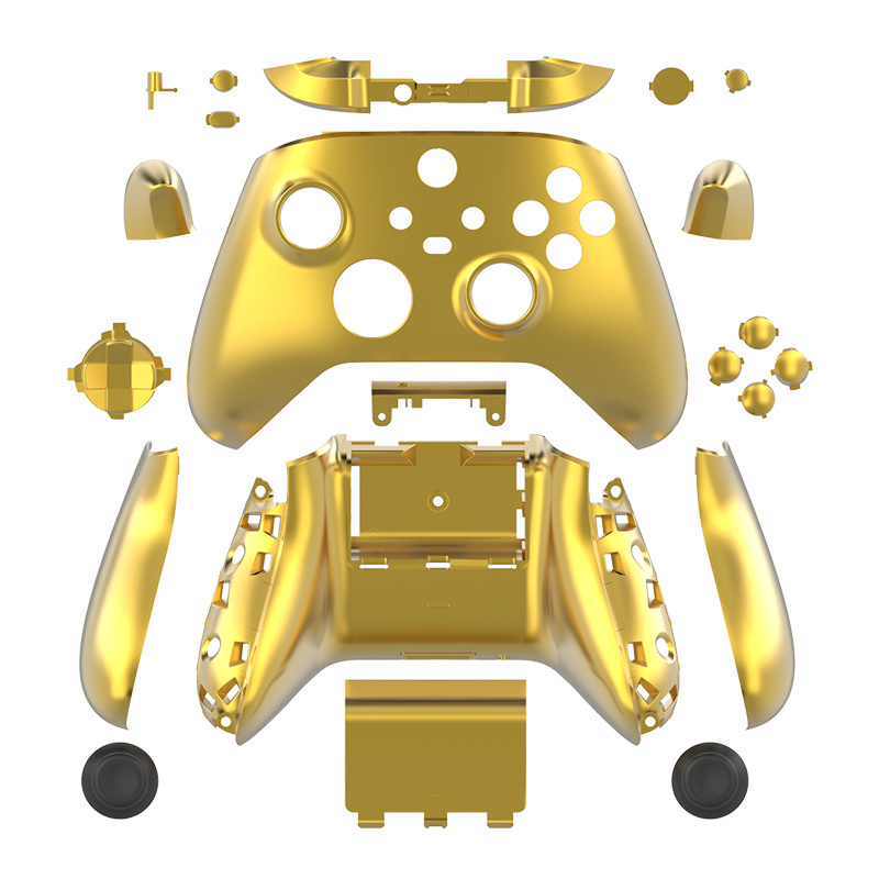 DATA FROG For Xbox Series X / S Game Controller ABS Shell Electroplated Replacement Gamepad Cover - Gold