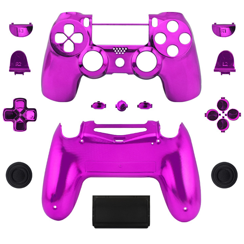 DATA FROG For Sony PS4 Slim PS4 JDM-040 Controller Grip Housing Shell Button Cover Cap - Purple