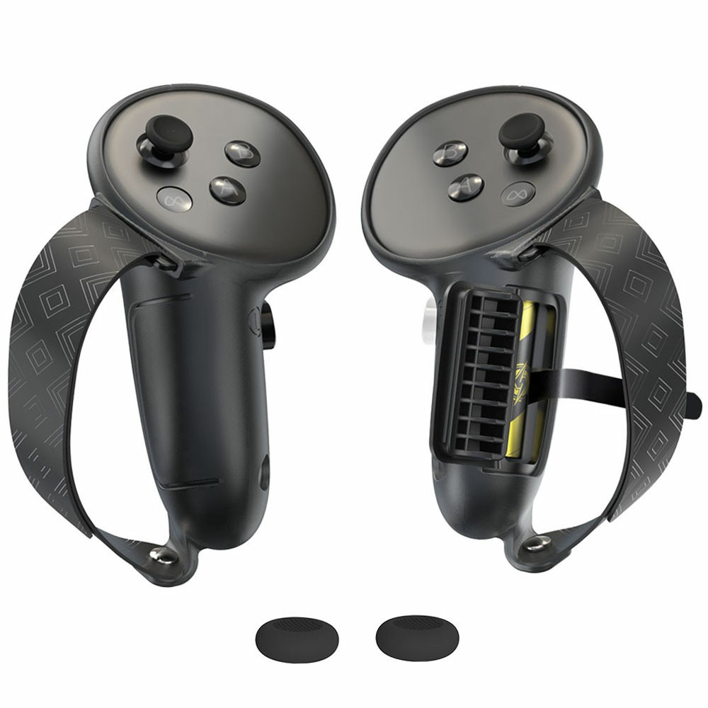 1 Pair For Meta Quest 3S Controller Silicone Case Anti-Slip Anti-Drop Grip Cover - Black