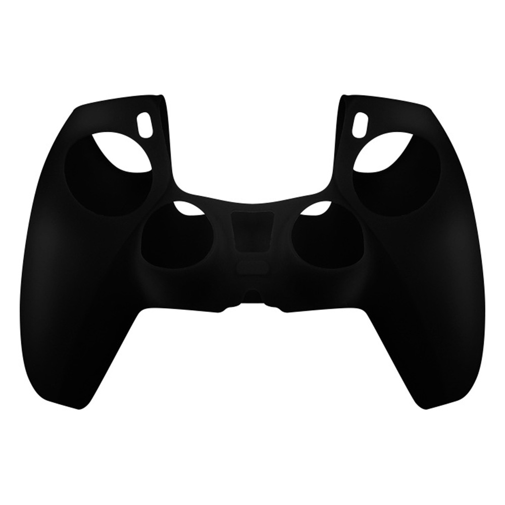 DATA FROG for Sony Playstation 5 Console Protective Case Solid Color Anti-Slip Silicone Cover - Black