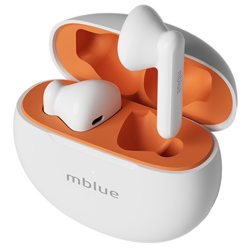 MBLUE AR10 TWS Bluetooth-compatible Earphones Low Latency Wireless Sports Music Headset - White