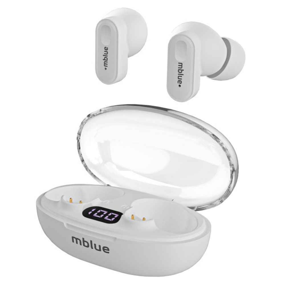 MBLUE AR01 TWS Bluetooth-compatible 5.4 Earphones Low Latency Wireless Music Calls In-Ear Headset - White