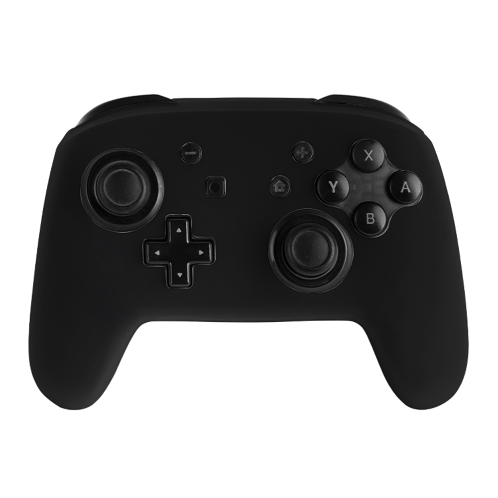 For Nintendo Switch Pro Controller Silicone Case Anti Drop Handheld Game Console Shockproof Protective Cover - Black