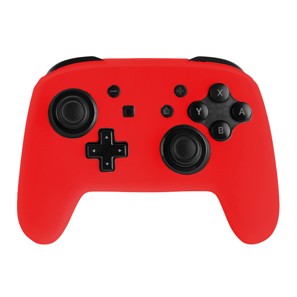 For Nintendo Switch Pro Controller Silicone Case Anti Drop Handheld Game Console Shockproof Protective Cover - Red