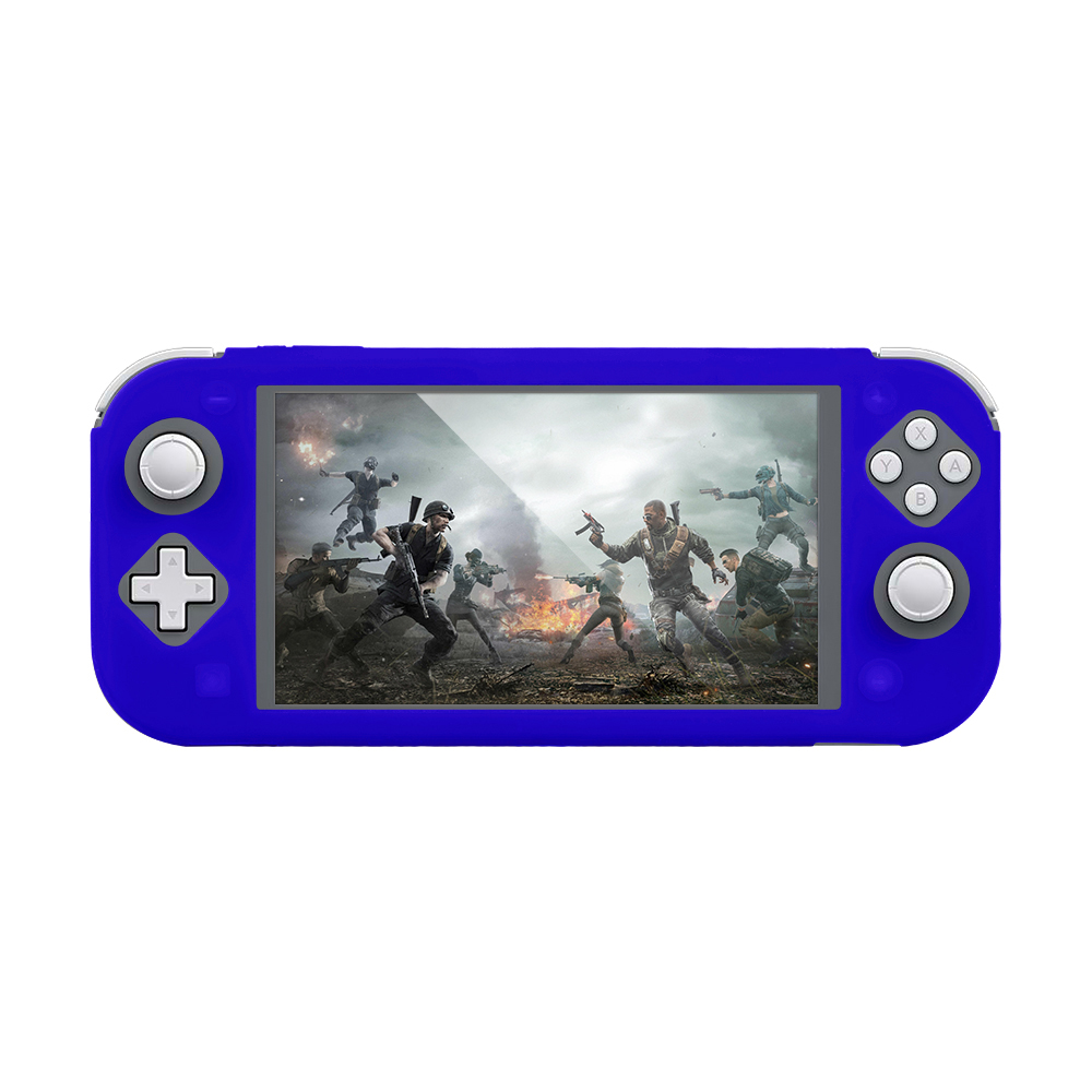 For Nintendo Switch Lite Silicone Protective Case Game Console Shock Absorbing Anti Drop Soft Cover - Blue