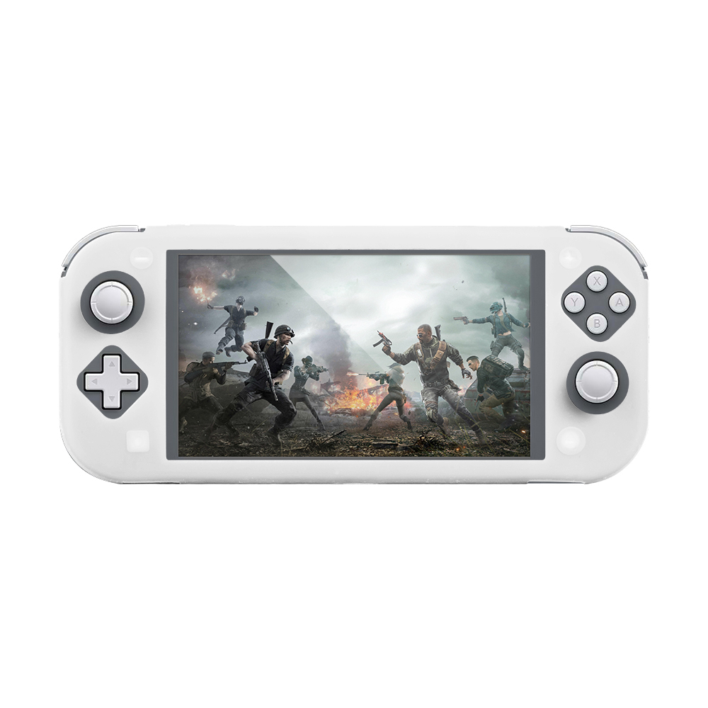 For Nintendo Switch Lite Silicone Protective Case Game Console Shock Absorbing Anti Drop Soft Cover - White
