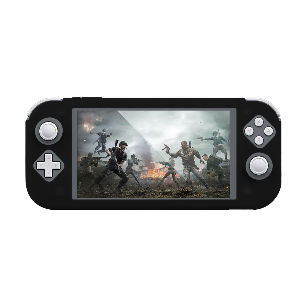 For Nintendo Switch Lite Silicone Protective Case Game Console Shock Absorbing Anti Drop Soft Cover - Black