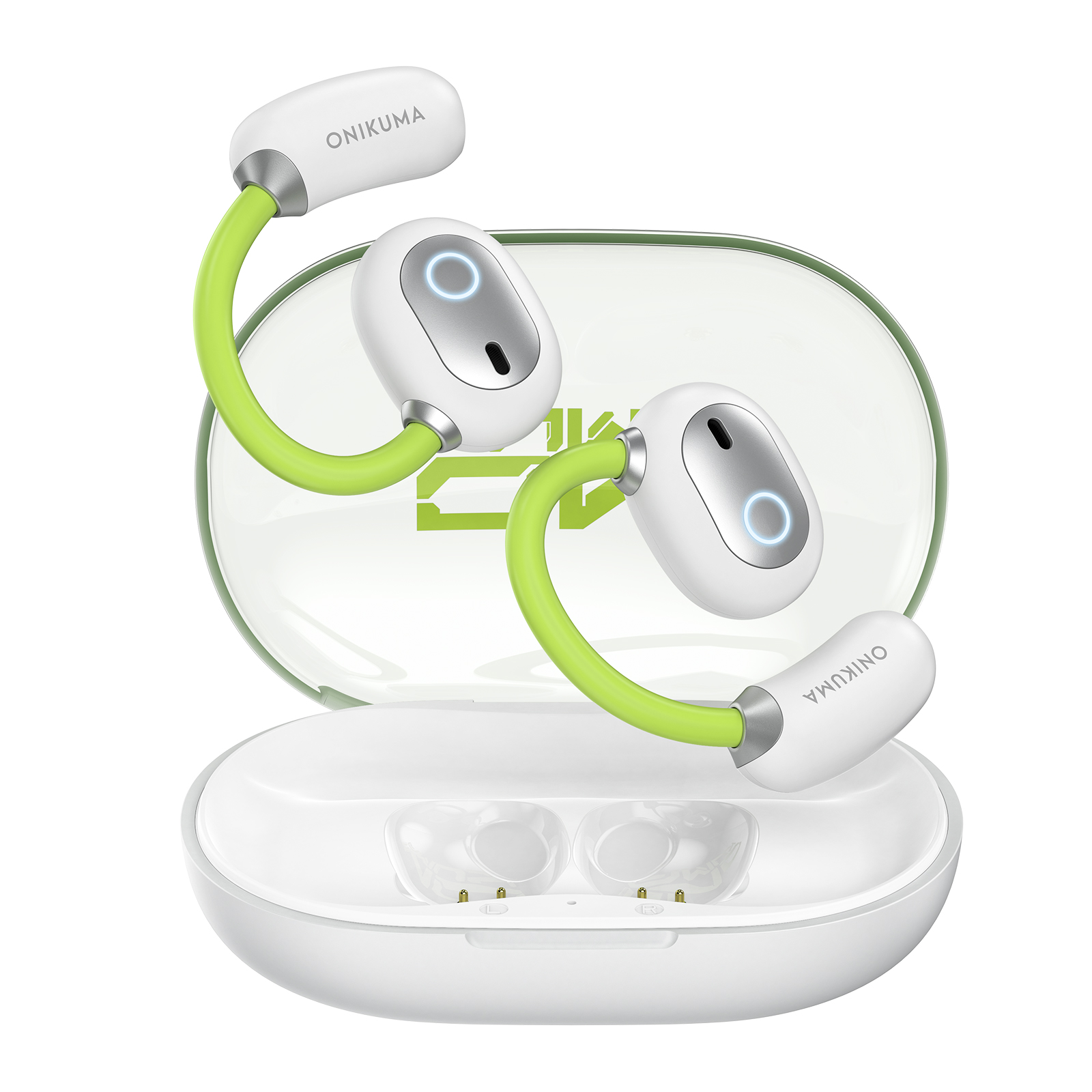 ONIKUMA T25 Wireless Earbuds Ear Hook Bluetooth-Compatible Headphones Sport Music Earphones - White