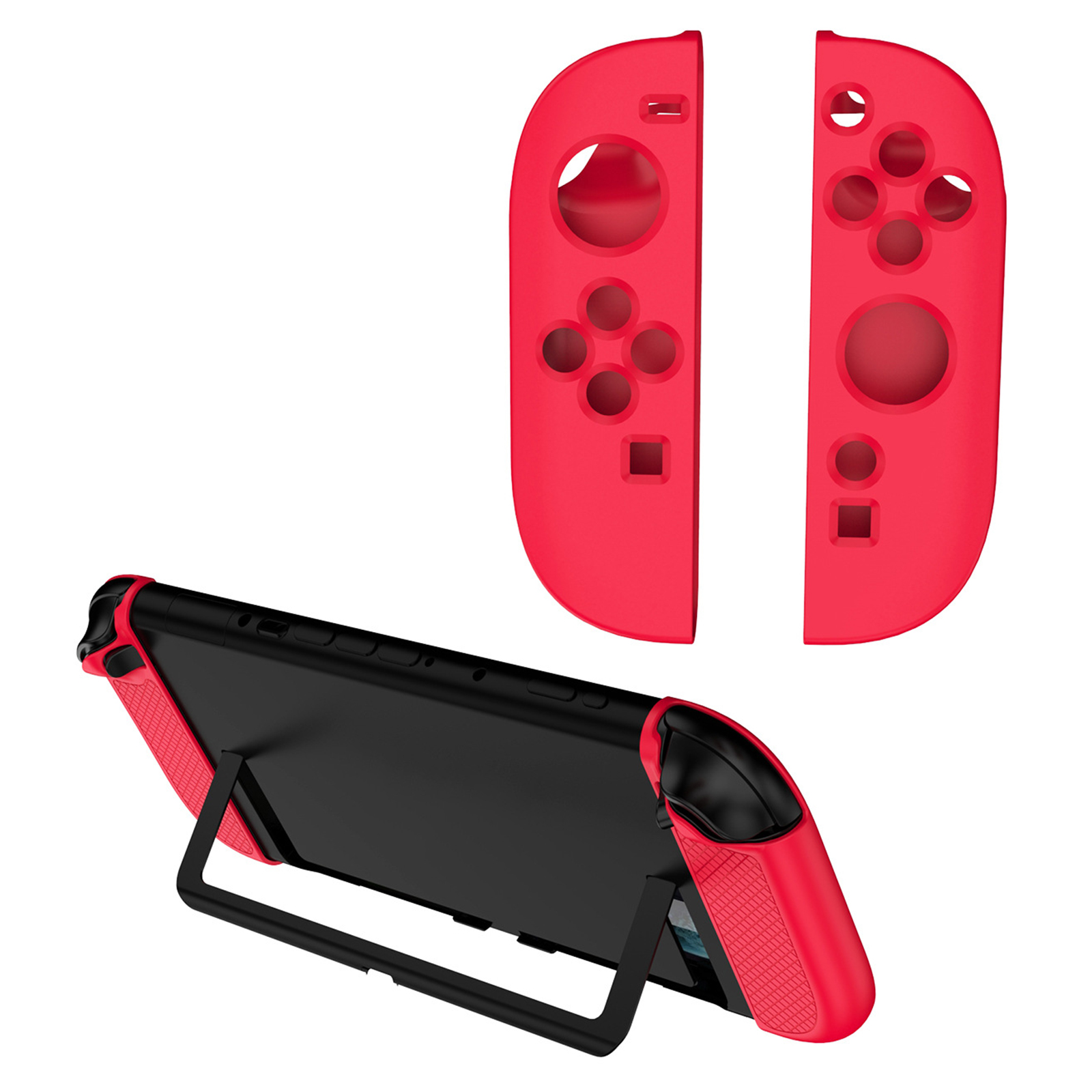1Pair Silicone Cover for Nintendo Switch 2 Controller Protective Case Game Console Joy-Con Handle Sleeve - Red