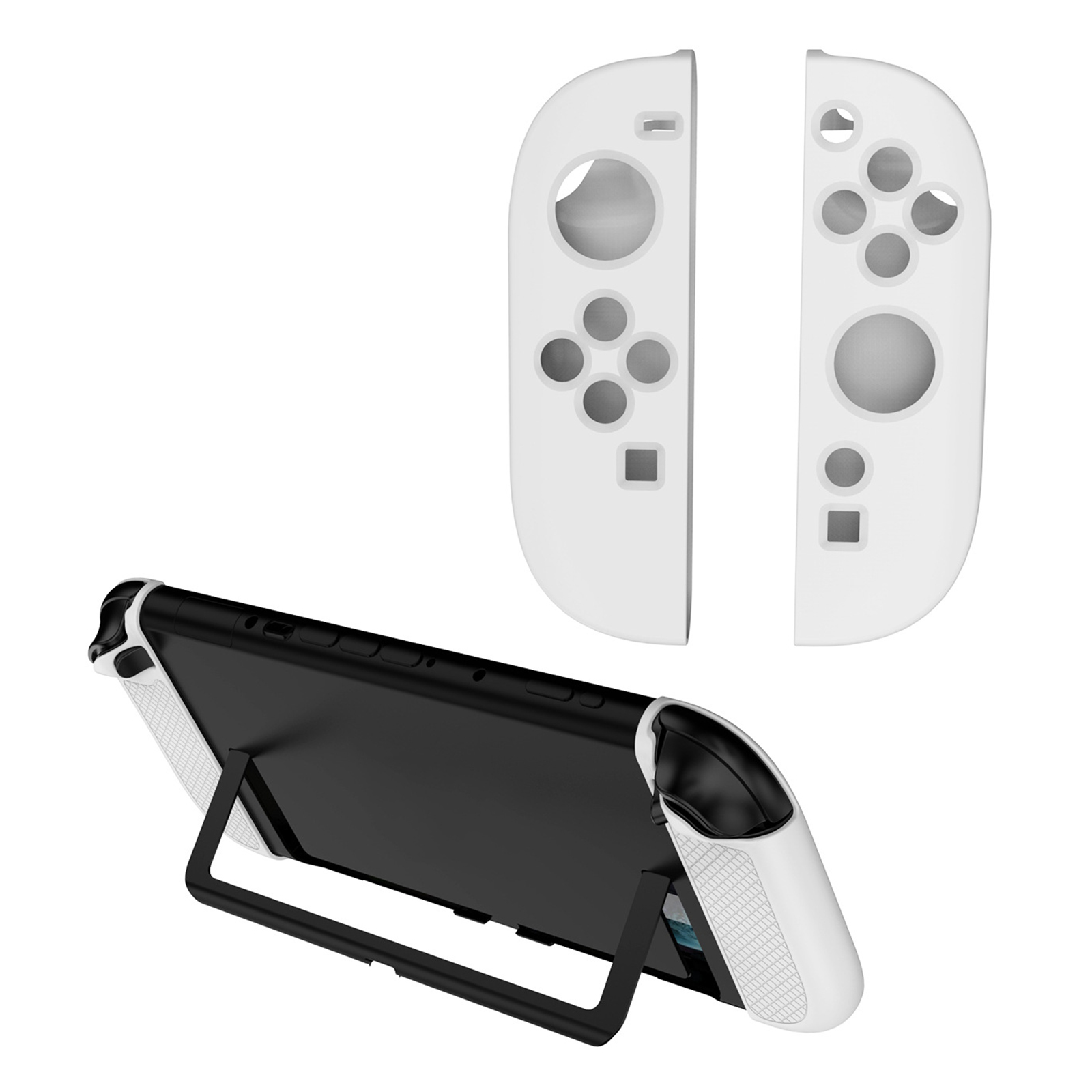 1Pair Silicone Cover for Nintendo Switch 2 Controller Protective Case Game Console Joy-Con Handle Sleeve - White