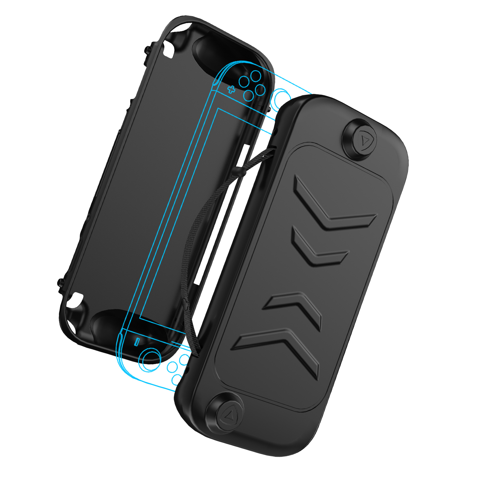 JYS JYS-NS2272 For Nintendo Switch 2 / Switch / Switch OLED TPU+ABS Protective Case Detachable Cover with Stand