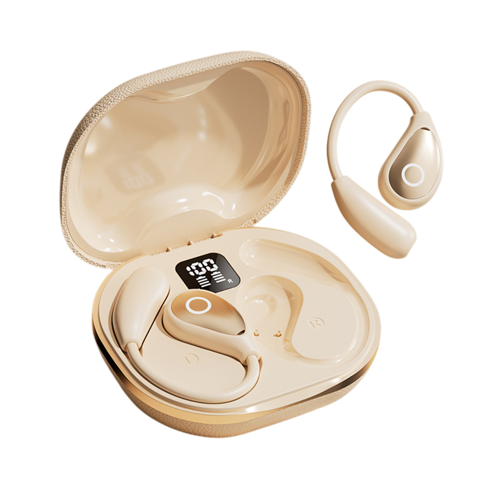 M95 Ear Hook Wireless Earbuds HiFi Sound Bluetooth-compatible Earphones for Sports  /  Workout  /  Exercise - Nude