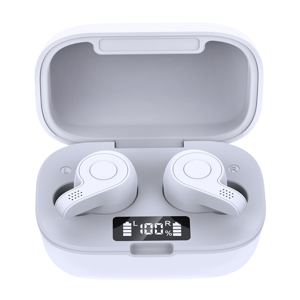 

S11S TWS Bluetooth 5.0 Wireless Earphones with Charging Bin - White, iPhone 12 mini