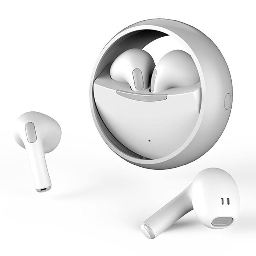 M16 PRO Wireless Sports Earbuds with Rotating Charging Case HiFi Sound Semi In Ear Gaming Headphones - White