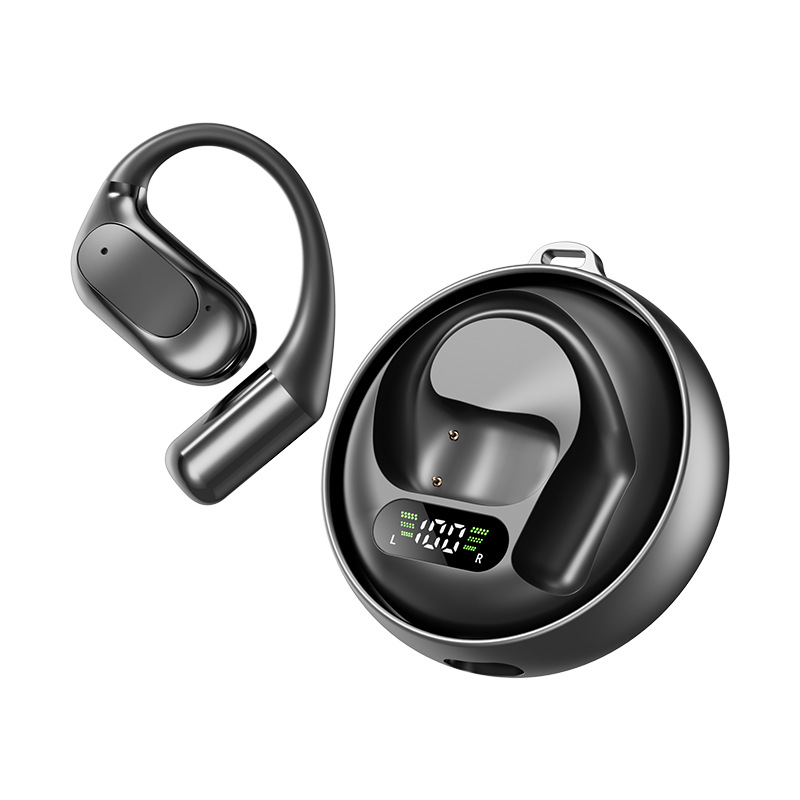 M114 Open Ear Bluetooth-compatible Earbuds Noise Reduction Hook Style OWS Wireless Earbuds - Black