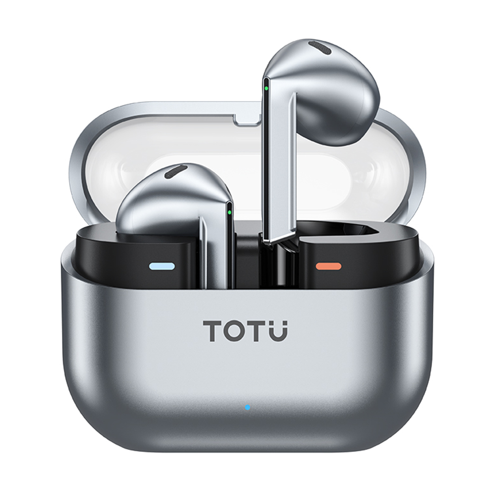 TOTU BE-14-TWS Wireless Earphones Bluetooth-Compatible 5.4 HiFi Stereo Sound Earbuds - Dark Grey