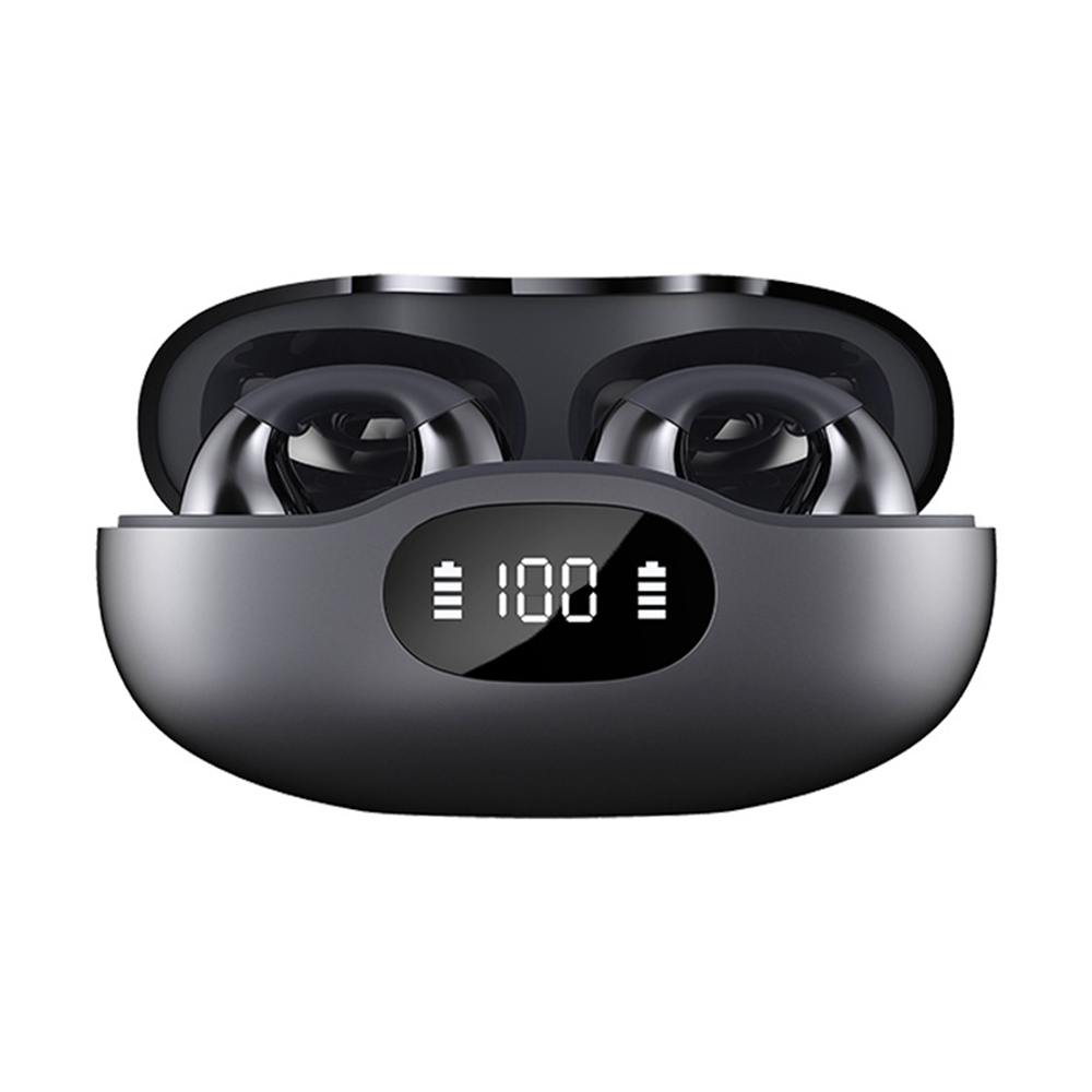 ERAZER EX05 Clip-On Earbuds Bluetooth-compatible Open Ear Wireless Earbuds for Sports (Invested By Lenovo) - Iron Grey