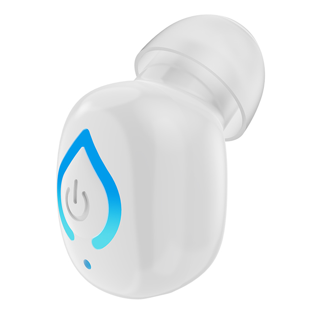 Invisible Single Ear Bluetooth-compatible 6.1 Earbud 20H Wireless Mini Sports Business In-ear Headphone - White