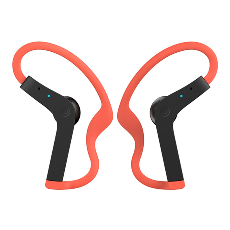 

B2 Butterfly Shape TWS Bluetooth 5.0 Earphones with Microphone Wireless Headphone Stereo Sport Headset - Red