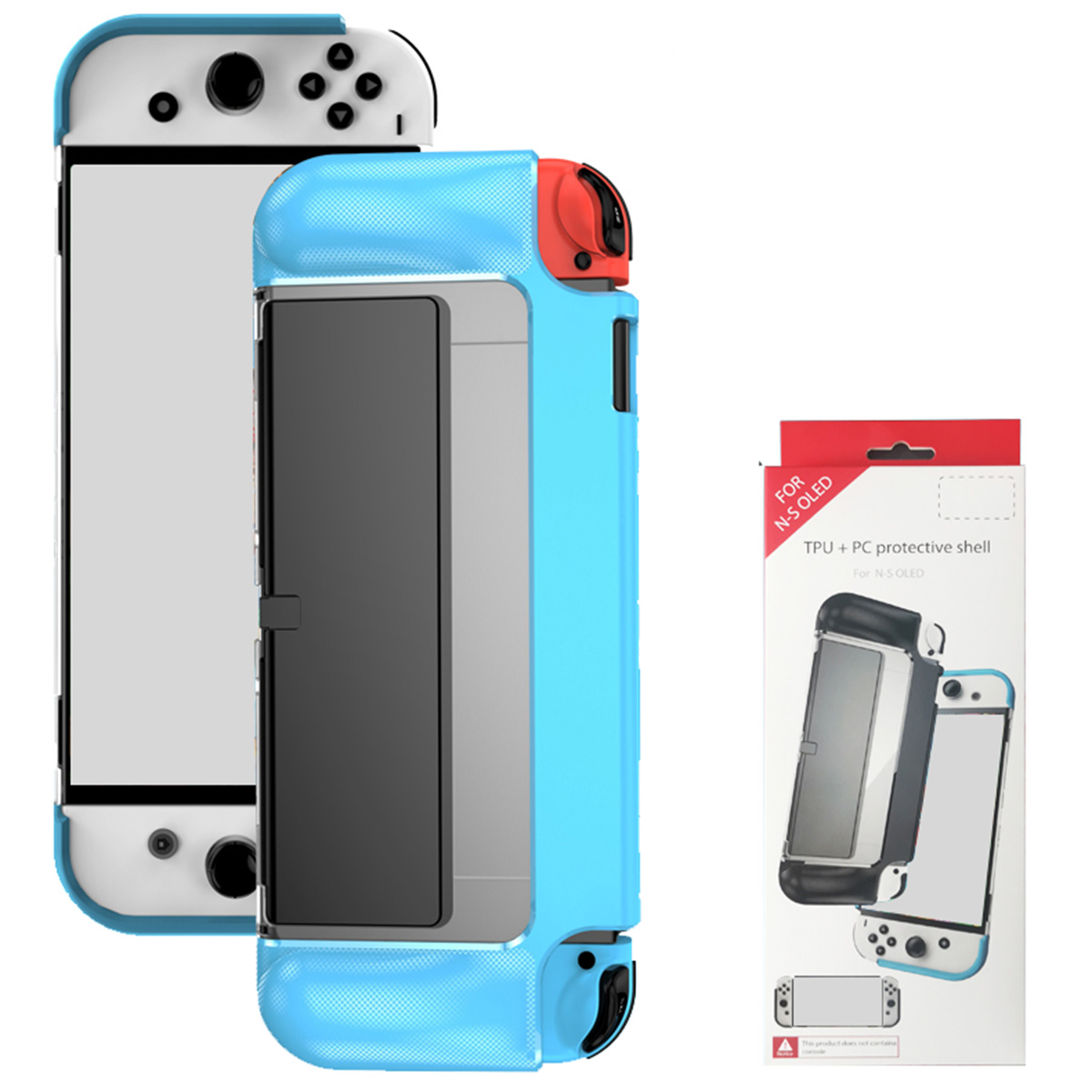 

Protective Cover PC+TPU Case for Nintendo Switch OLED Controller - Blue