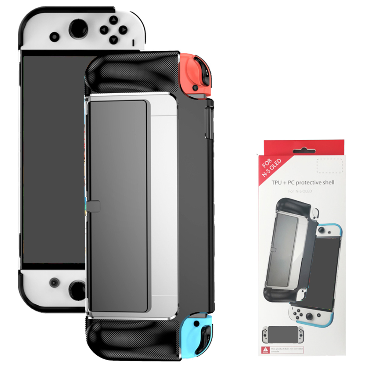 

Protective Cover PC+TPU Case for Nintendo Switch OLED Controller - Black