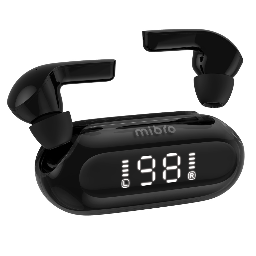 

Mibro-ohrhörer 3 Wireless TWS Ohrhörer Digitale Anzeige Touch-kontroll-ohrhörer Bluetooth 5.3 In-ear-headset-rauschunterdrückung - Schwarz