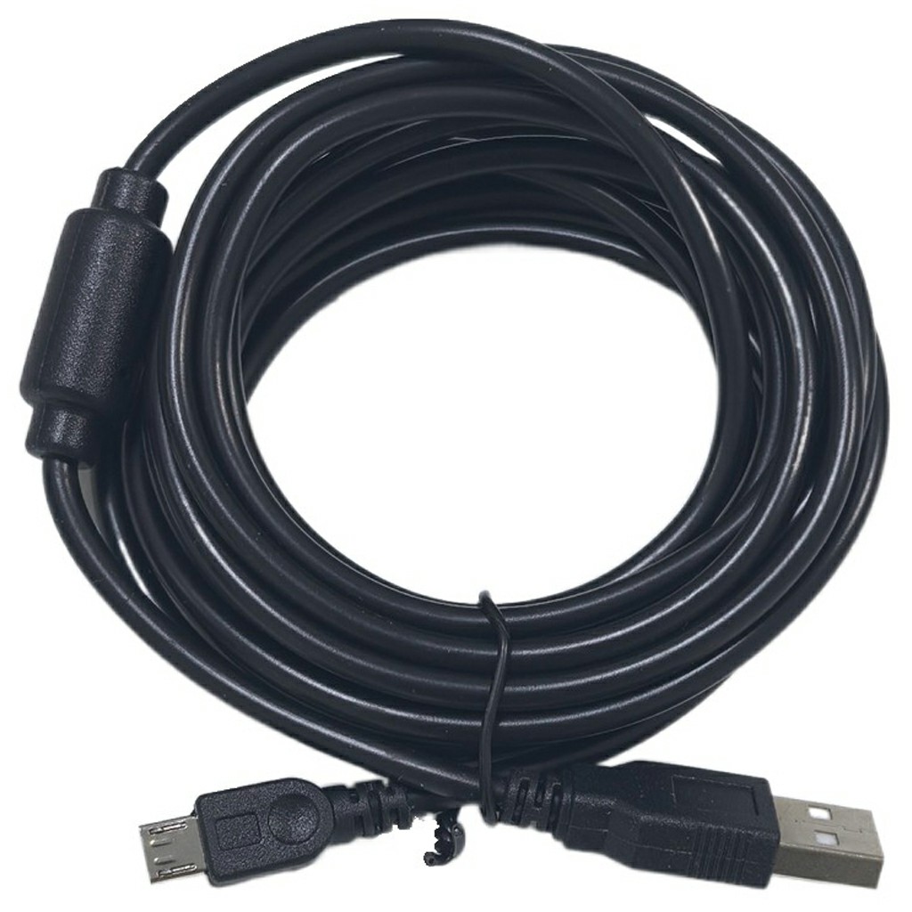 For Sony PlayStation 4 Controller Charging Cable 3 Meters USB to Mini USB Data Transfer and Charging Cable - Black