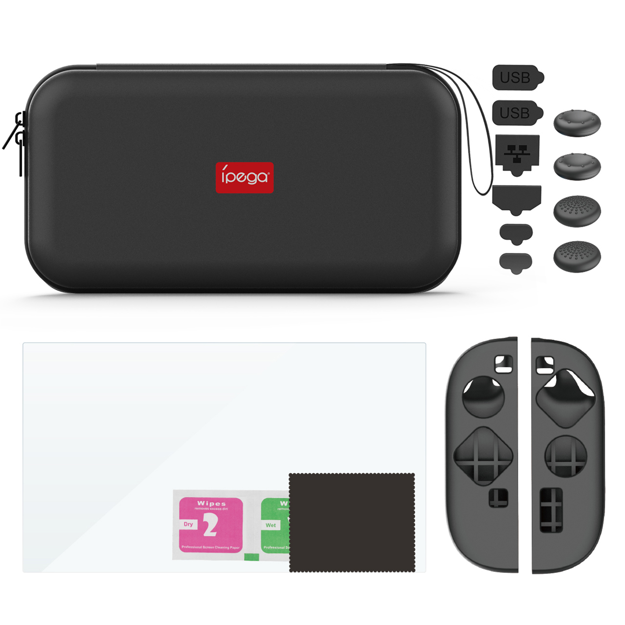 IPEGA PG-SW2194P For Nintendo Switch 2 Game Console Storage Bag 9 in 1 Protective Accessory Kit