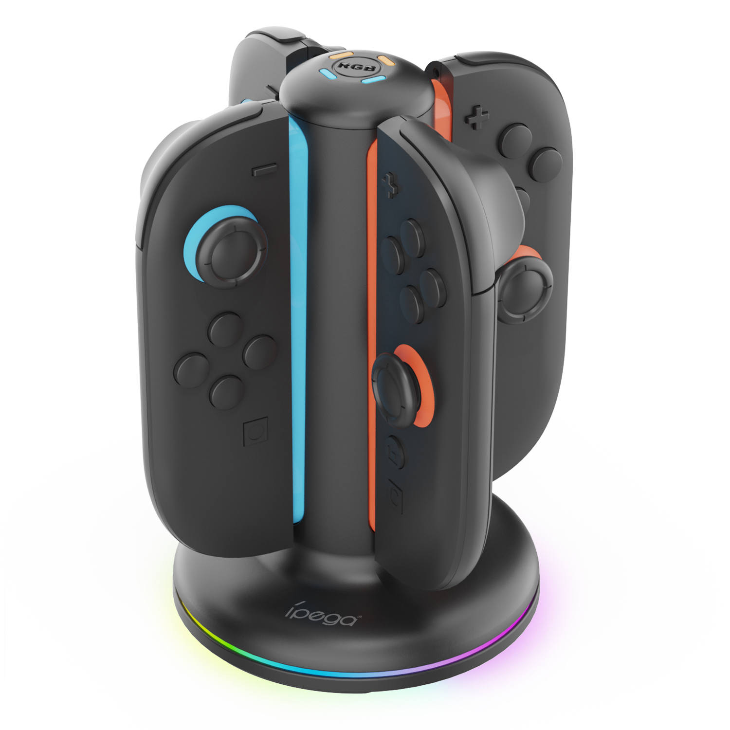 IPEGA PG-SW2052 For Nintendo Switch 2 Joypad Controller 4-Slot Charging Dock with Ambient Light