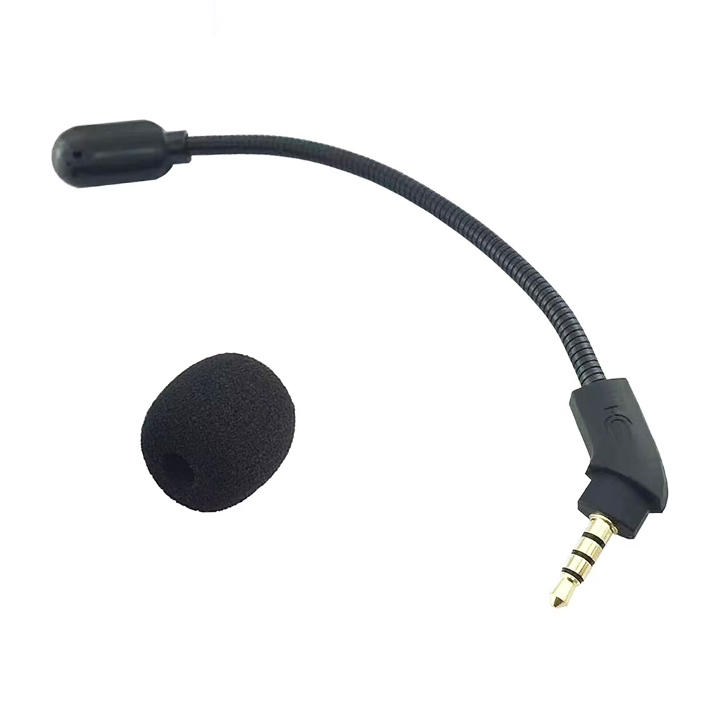 Replacement Microphone for HyperX Cloud Alpha S Gaming Headset Noise Cancelling 3.5mm Boom Flexible Mic - Black